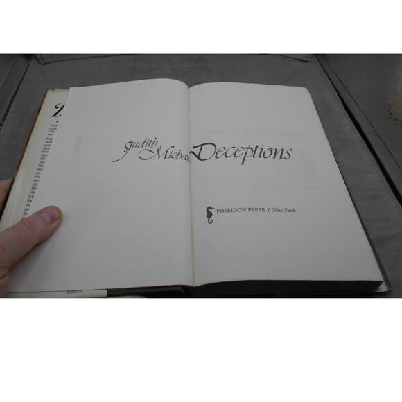 Deceptions by Judith Michael 1982 Poseidon Press Hardback 9780671424916 - Picture 5 of 7